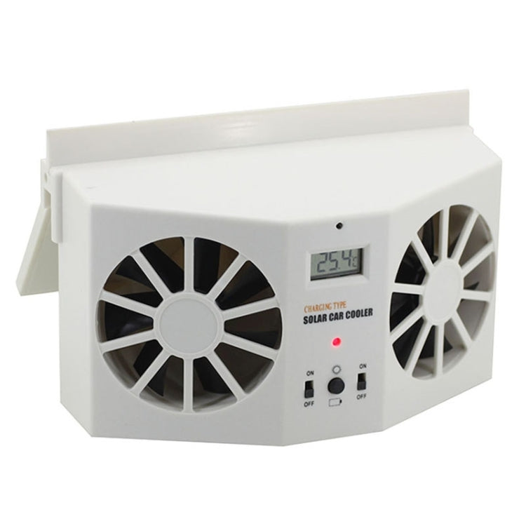 2W Solar Powered Car Auto Air Vent Cool Fan Cooler Ventilation System Radiator, with Temperature Display - Heating & Fans by PMC Jewellery | Online Shopping South Africa | PMC Jewellery | Buy Now Pay Later Mobicred