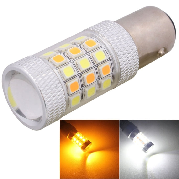 1157/BAY15D 8W 420LM White + Yellow Light 42 LED 2835 SMD Car Brake Light Steering Light Bulb, DC 12V - Brake Lights by PMC Jewellery | Online Shopping South Africa | PMC Jewellery | Buy Now Pay Later Mobicred