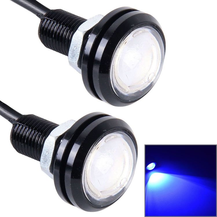 2 PCS 2x 3W  Waterproof Eagle Eye light  White LED Light for Vehicles, Cable Length: 60cm(Blue Light) - Eagle Eye Lamps by PMC Jewellery | Online Shopping South Africa | PMC Jewellery | Buy Now Pay Later Mobicred