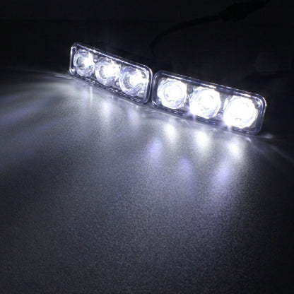 2 PCS MZ 9W 540LM 6500K 3-LED White Light Wired Car Daytime Running Light Fog Lamp, DC12-24V,Light Wire: 15cm - Fog / Driving Lights by PMC Jewellery | Online Shopping South Africa | PMC Jewellery | Buy Now Pay Later Mobicred