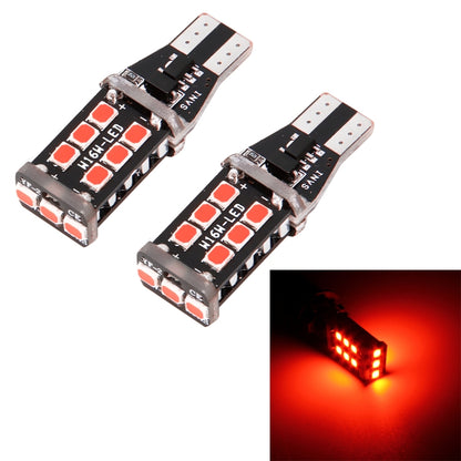 2 PCS T15 3W Red Light 300LM SMD 2835 LED Car Rear Fog Lamp / Backup Light for Vehicles, DC 12V - Fog / Driving Lights by PMC Jewellery | Online Shopping South Africa | PMC Jewellery | Buy Now Pay Later Mobicred