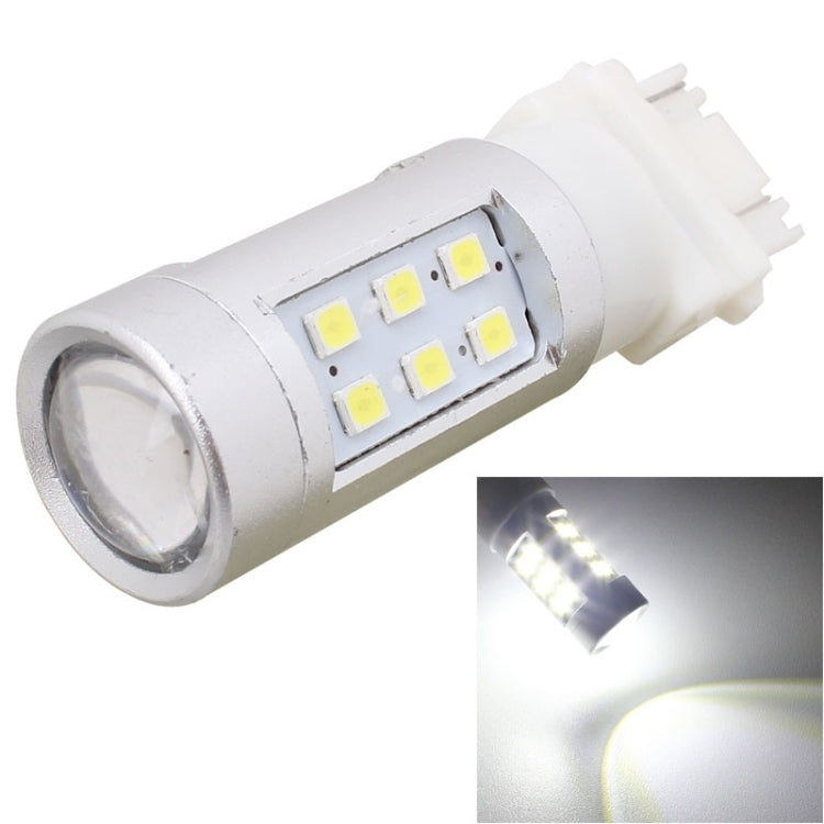 2 PCS T25 4.2W 630LM White Light Dual Wires 21 LED 2835 SMD Car Brake Light Daytime Running Light Bulb,  DC 12V - Brake Lights by PMC Jewellery | Online Shopping South Africa | PMC Jewellery | Buy Now Pay Later Mobicred