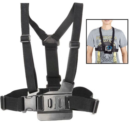 ST-26 Adjustment Elastic Body Chest Straps Belt for GoPro Hero12 Black / Hero11 /10 /9 /8 /7 /6 /5, Insta360 Ace / Ace Pro, DJI Osmo Action 4 and Other Action Cameras(Black) - Chest Belt by PMC Jewellery | Online Shopping South Africa | PMC Jewellery | Buy Now Pay Later Mobicred