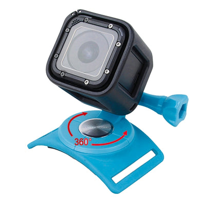 TMC HR357 360-degree Rotation Mount with Straps for GoPro, Insta360, DJI and Other Action Cameras(Blue) - Wrist Strap by TMC | Online Shopping South Africa | PMC Jewellery | Buy Now Pay Later Mobicred