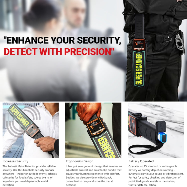 TS90 Hand-held Security Metal Detector, Detection Distance: 60mm - Metal Detector by PMC TechLife | Online Shopping South Africa | PMC TechLife | Buy Now Pay Later Mobicred