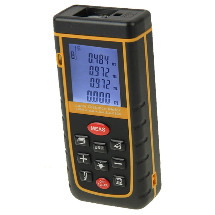 RZ-A60 1.9 inch LCD 60m Hand-held Laser Distance Meter with Level Bubble - Laser Rangefinder by PMC TechLife | Online Shopping South Africa | PMC TechLife | Buy Now Pay Later Mobicred