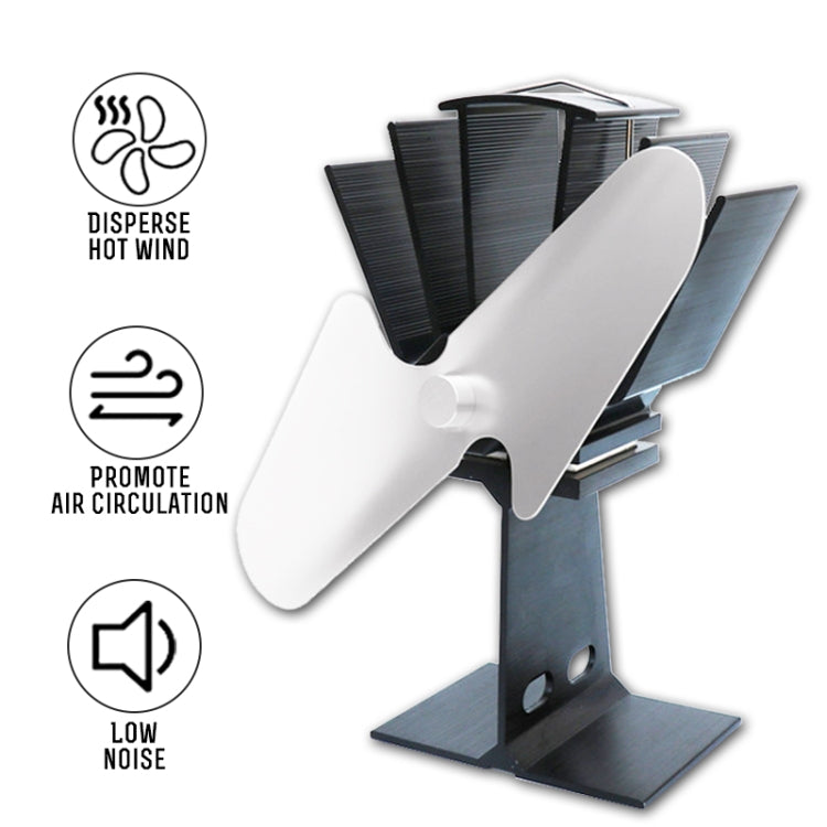 YL501 Eco-friendly Heat Powered Stove Fan for Wood / Gas / Pellet Stoves(Black) - Fireplace Fan by PMC Jewellery | Online Shopping South Africa | PMC Jewellery | Buy Now Pay Later Mobicred