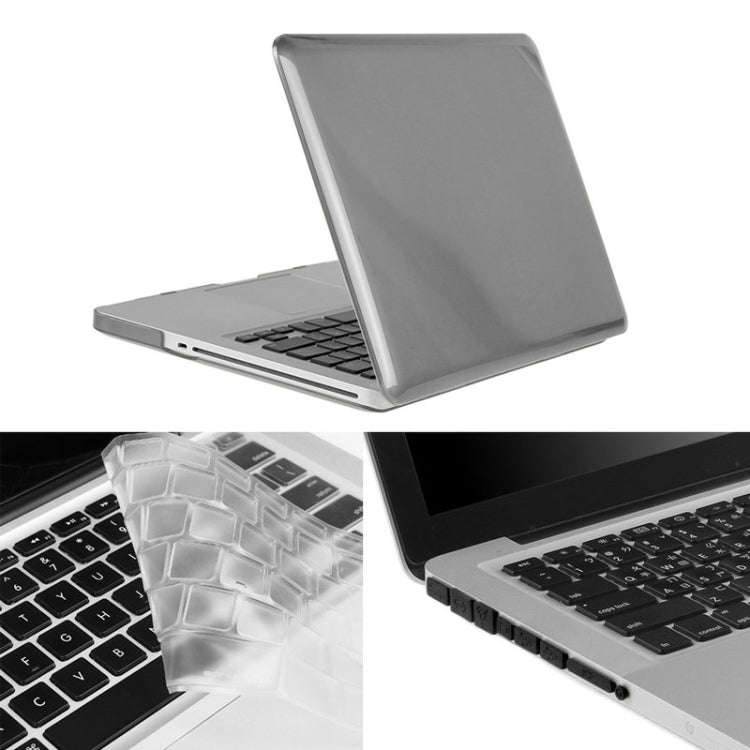 ENKAY for Macbook Pro 13.3 inch (US Version) / A1278 Hat-Prince 3 in 1 Crystal Hard Shell Plastic Protective Case with Keyboard Guard & Port Dust Plug(Grey) - MacBook Pro Cases by ENKAY | Online Shopping South Africa | PMC Jewellery | Buy Now Pay Later Mobicred