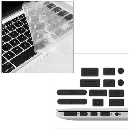 ENKAY for Macbook Pro Retina 13.3 inch (US Version) / A1425 / A1502 Hat-Prince 3 in 1 Crystal Hard Shell Plastic Protective Case with Keyboard Guard & Port Dust Plug(White) - MacBook Pro Cases by ENKAY | Online Shopping South Africa | PMC Jewellery | Buy Now Pay Later Mobicred