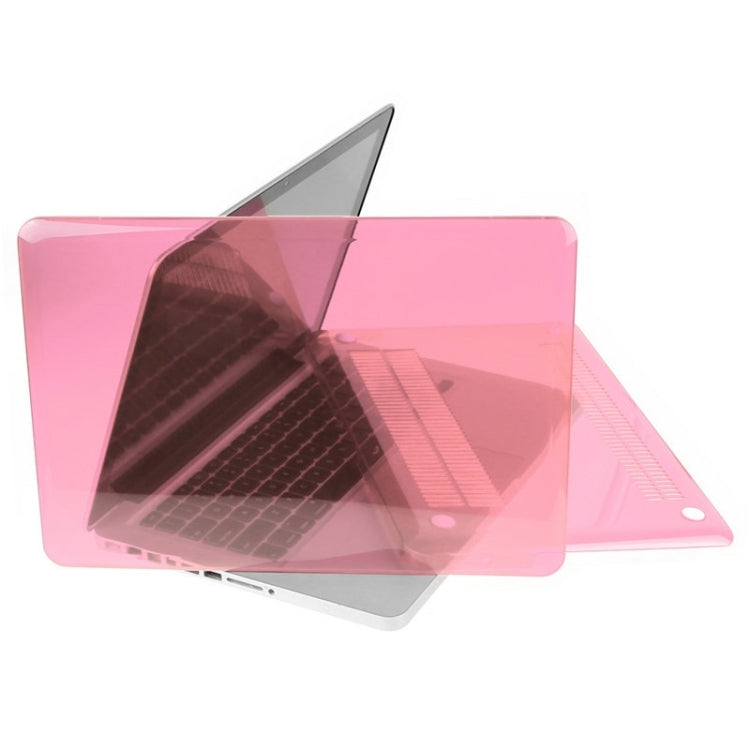 ENKAY for Macbook Pro 15.4 inch (US Version) / A1286 Hat-Prince 3 in 1 Crystal Hard Shell Plastic Protective Case with Keyboard Guard & Port Dust Plug(Pink) - MacBook Pro Cases by ENKAY | Online Shopping South Africa | PMC Jewellery | Buy Now Pay Later Mobicred