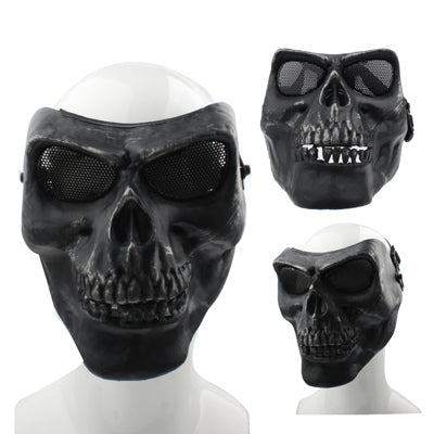 High Intensity Terrifying Evil Facepiece Skeleton Anti BB Bomb Face Mask with Elastic Bands(Black) - Halloween Masks by PMC TechLife | Online Shopping South Africa | PMC TechLife | Buy Now Pay Later Mobicred