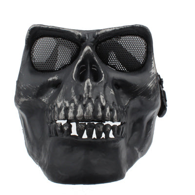 High Intensity Terrifying Evil Facepiece Skeleton Anti BB Bomb Face Mask with Elastic Bands(Black) - Halloween Masks by PMC TechLife | Online Shopping South Africa | PMC TechLife | Buy Now Pay Later Mobicred