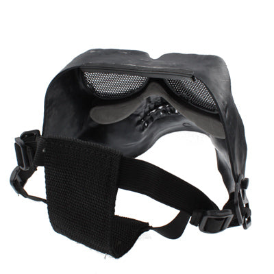 High Intensity Terrifying Evil Facepiece Skeleton Anti BB Bomb Face Mask with Elastic Bands(Black) - Halloween Masks by PMC TechLife | Online Shopping South Africa | PMC TechLife | Buy Now Pay Later Mobicred
