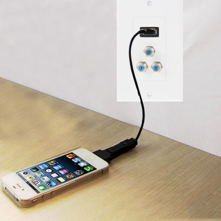 USB 2.0 Female Plug + 3 F Female Plugs Wall Plate Panel -  by PMC TechLife | Online Shopping South Africa | PMC TechLife | Buy Now Pay Later Mobicred