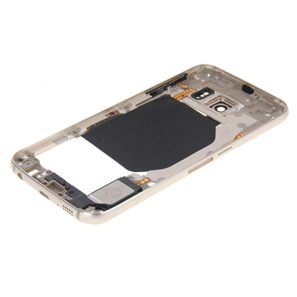 For Galaxy S6 / G920F Back Plate Housing Camera Lens Panel  with Side Keys and Speaker Ringer Buzzer (Gold) - Frame Bezel Plate by PMC Jewellery | Online Shopping South Africa | PMC Jewellery | Buy Now Pay Later Mobicred