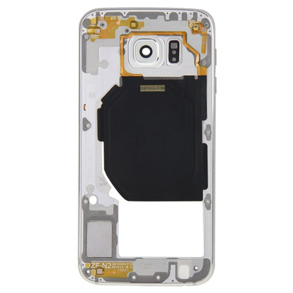 For Galaxy S6 / G920F Back Plate Housing Camera Lens Panel  with Side Keys and Speaker Ringer Buzzer (White) - Frame Bezel Plate by PMC Jewellery | Online Shopping South Africa | PMC Jewellery | Buy Now Pay Later Mobicred