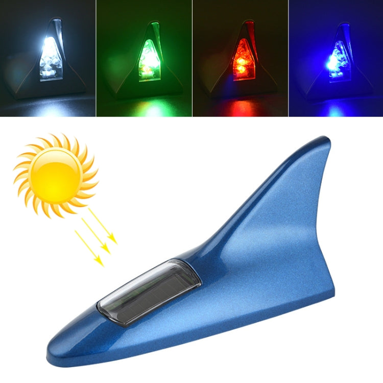 Solar Shark Fin High-positioned Alarm Light(Blue) - Warning Lights by PMC Jewellery | Online Shopping South Africa | PMC Jewellery | Buy Now Pay Later Mobicred