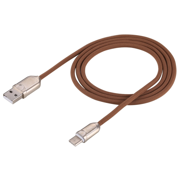 1m 2A USB-C / Type-C to USB 2.0 Data Sync Quick Charger Cable(Brown) - USB-C & Type-C Cable by PMC TechLife | Online Shopping South Africa | PMC TechLife | Buy Now Pay Later Mobicred
