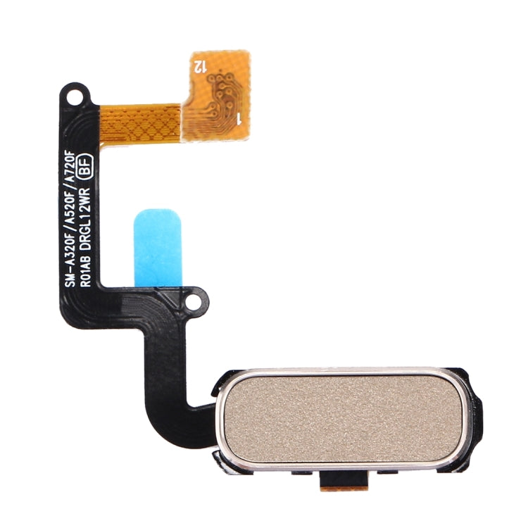 Home Button Flex Cable with Fingerprint Identification for Galaxy A3 (2017) / A320 & A5 (2017) / A520 & A7 (2017) / A720(Gold) - Home key & Side Key by PMC Jewellery | Online Shopping South Africa | PMC Jewellery