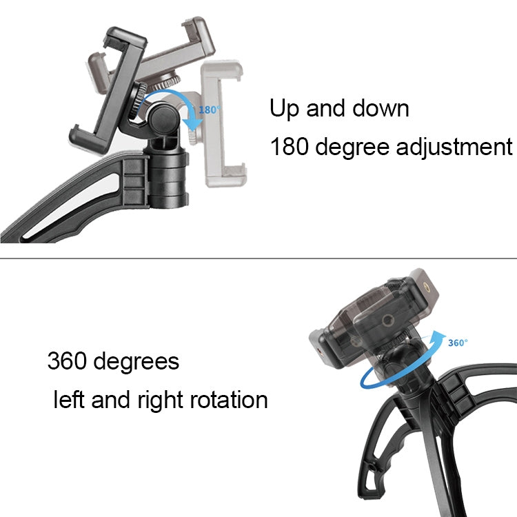 APEXEL Portable Handheld Lazy Live Broadcast Desktop Folding Universal Bluetooth Tripod Phone Holder with Flashlight - Stand by APEXEL | Online Shopping South Africa | PMC Jewellery | Buy Now Pay Later Mobicred