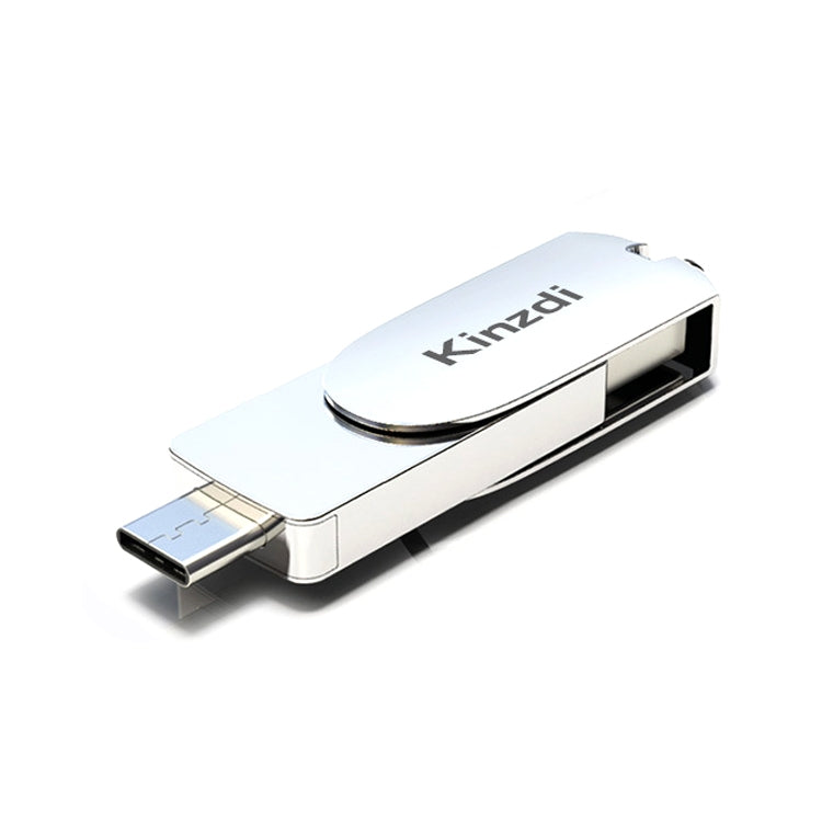 Kinzdi 32GB USB 3.0 + Type-C 3.0 Interface Metal Twister Flash Disk V11 (Silver) - USB Flash Drives by Kinzdi | Online Shopping South Africa | PMC Jewellery | Buy Now Pay Later Mobicred