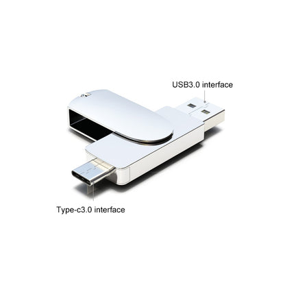 Kinzdi 32GB USB 3.0 + Type-C 3.0 Interface Metal Twister Flash Disk V11 (Silver) - USB Flash Drives by Kinzdi | Online Shopping South Africa | PMC Jewellery | Buy Now Pay Later Mobicred