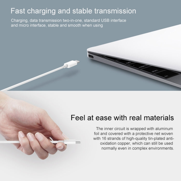 Original Xiaomi USB to USB-C / Type-C Data Cable Normal Version, Cable Length: 1m (White) - USB-C & Type-C Cable by Xiaomi | Online Shopping South Africa | PMC TechLife | Buy Now Pay Later Mobicred