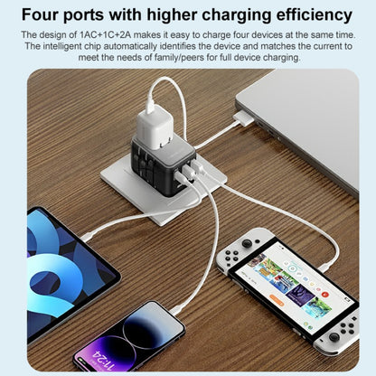 MOMAX UA11 1-World 20W PD Global Travel Fast Charger Power Adapter(Black) - Plug Adaptor by MOMAX | Online Shopping South Africa | PMC Jewellery | Buy Now Pay Later Mobicred