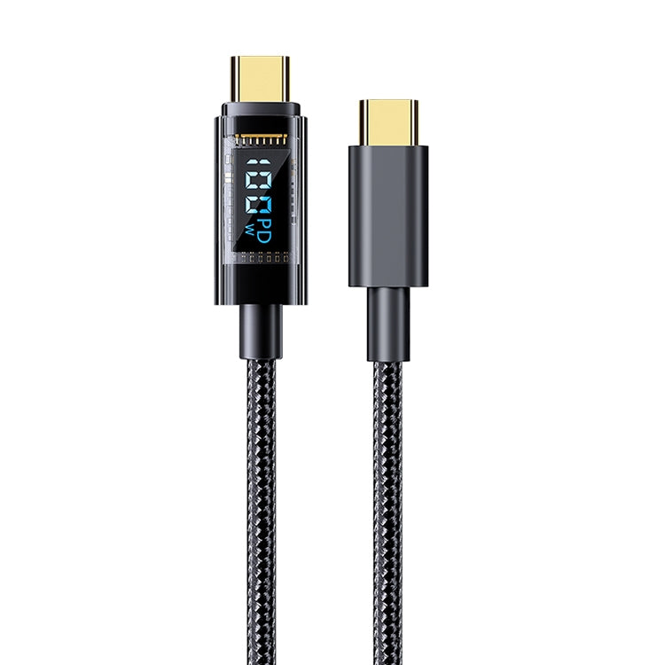 Mutural Li-CC006 1.2m 100W Transparent Digital Display USB-C / Type-C to Type-C Charging Data Cable - USB-C & Type-C Cable by Mutural | Online Shopping South Africa | PMC TechLife | Buy Now Pay Later Mobicred