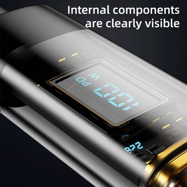 Mutural Li-CC006 1.2m 100W Transparent Digital Display USB-C / Type-C to Type-C Charging Data Cable - USB-C & Type-C Cable by Mutural | Online Shopping South Africa | PMC TechLife | Buy Now Pay Later Mobicred
