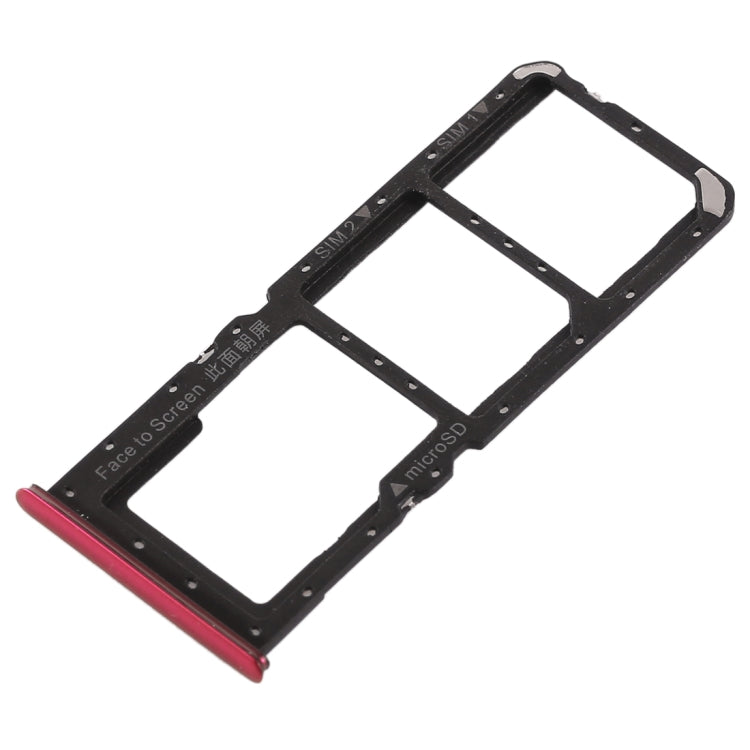 For OPPO K1 2 x SIM Card Tray + Micro SD Card Tray (Red) - Card Socket by PMc TechLife | Online Shopping South Africa | PMc TechLife | Buy Now Pay Later Mobicred