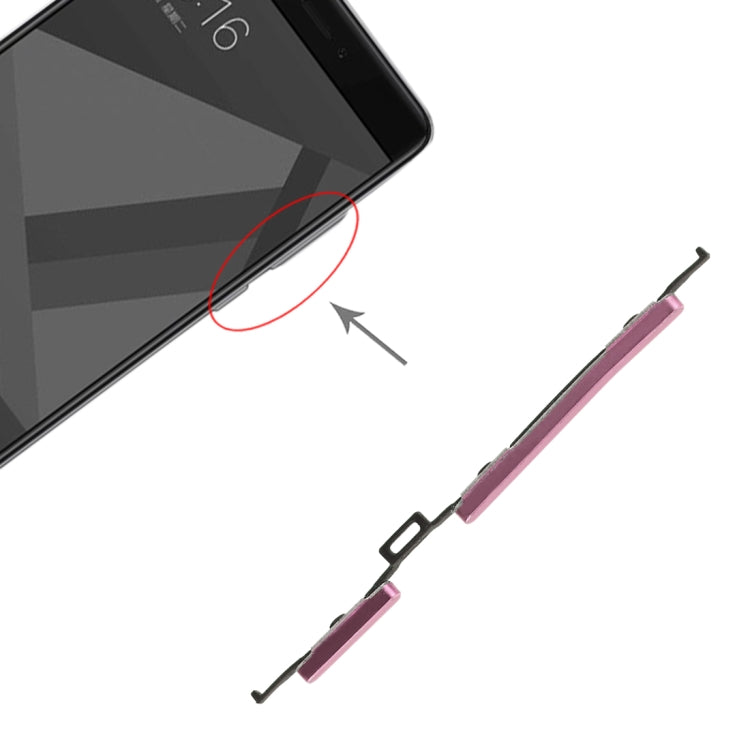 Power Button and Volume Control Button for Xiaomi Redmi Note 4X(Pink) - Home key & Side Key by PMc TechLife | Online Shopping South Africa | PMc TechLife | Buy Now Pay Later Mobicred