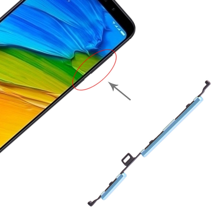 Power Button and Volume Control Button for Xiaomi Redmi 5 Plus(Blue) - Home key & Side Key by PMc TechLife | Online Shopping South Africa | PMc TechLife | Buy Now Pay Later Mobicred