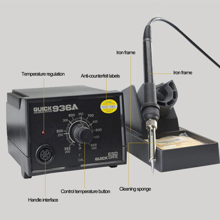 4 in 1 QUICK 936A 220V 60W Soldering Station Constant Temperature Soldering Iron Soldering Tool, AU Plug - Electric Soldering Iron by PMC Jewellery | Online Shopping South Africa | PMC Jewellery | Buy Now Pay Later Mobicred