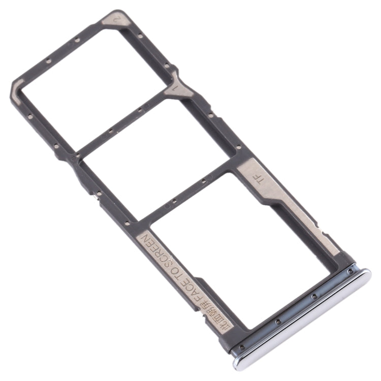 SIM Card Tray + SIM Card Tray + Micro SD Card Tray for Xiaomi Redmi Note 8 (Silver) - Card Tray by PMc TechLife | Online Shopping South Africa | PMc TechLife | Buy Now Pay Later Mobicred