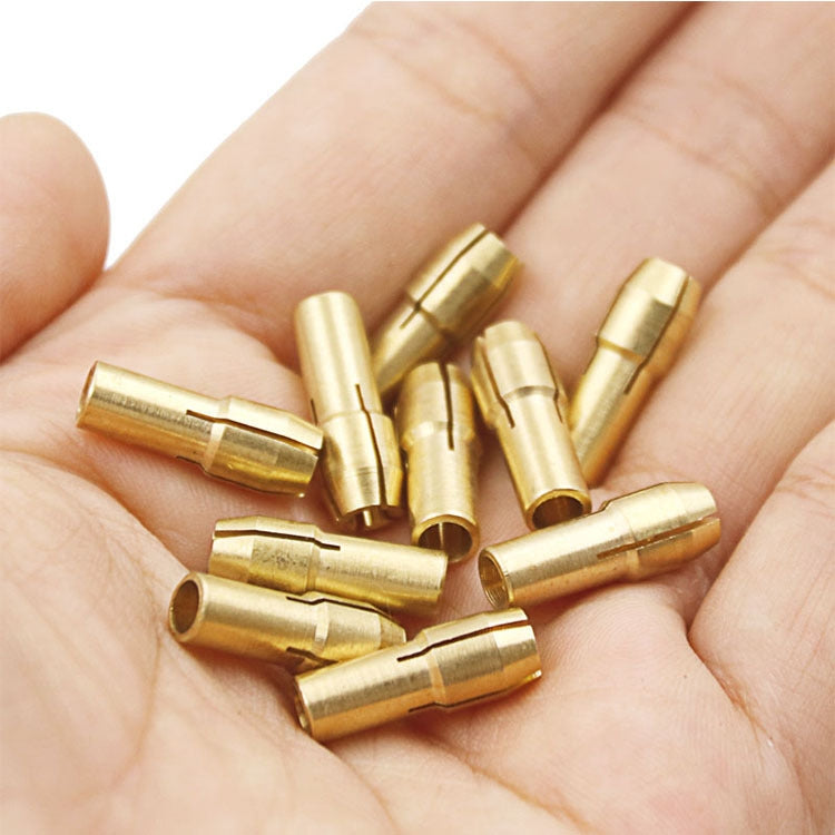 10 PCS Three-claw Copper Clamp Nut for Electric Mill Fittings���Bore diameter: 2.0mm - Hex Key & Spanner by PMC TechLife | Online Shopping South Africa | PMC TechLife | Buy Now Pay Later Mobicred