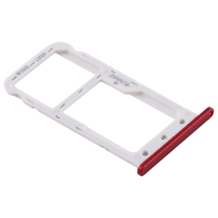SIM Card Tray + SIM Card Tray / Micro SD Card for Huawei Enjoy 7 (Red) - Card Socket by PMc TechLife | Online Shopping South Africa | PMc TechLife | Buy Now Pay Later Mobicred