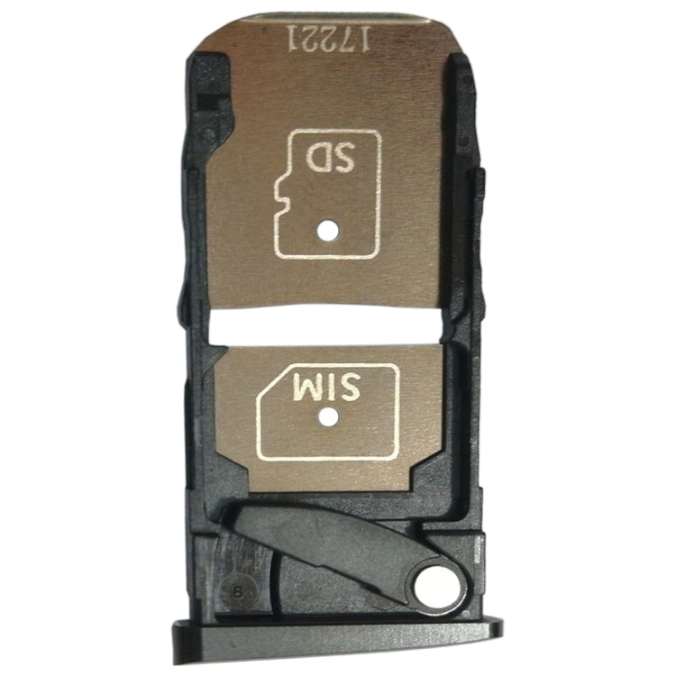 SIM Card Tray + Micro SD Card Tray for Motorola Moto Z2 Force(Black) - Card Socket by PMc TechLife | Online Shopping South Africa | PMc TechLife | Buy Now Pay Later Mobicred