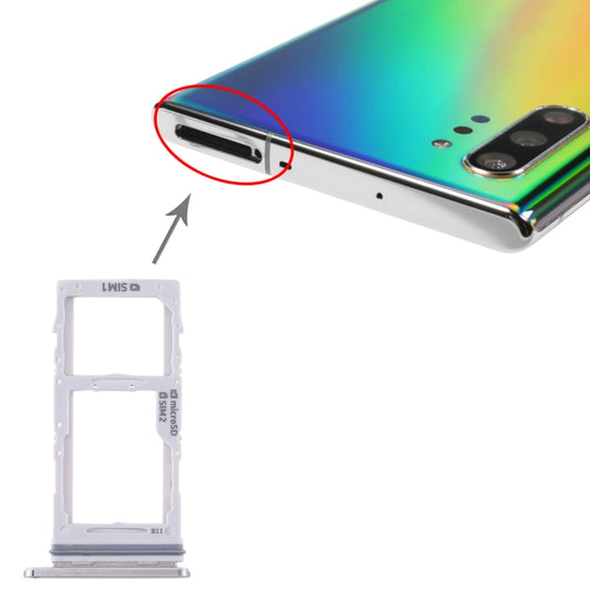 For Samsung Galaxy Note10+ SIM Card Tray + SIM Card Tray / Micro SD Card Tray (Grey) - Card Socket by PMC Jewellery | Online Shopping South Africa | PMC Jewellery | Buy Now Pay Later Mobicred