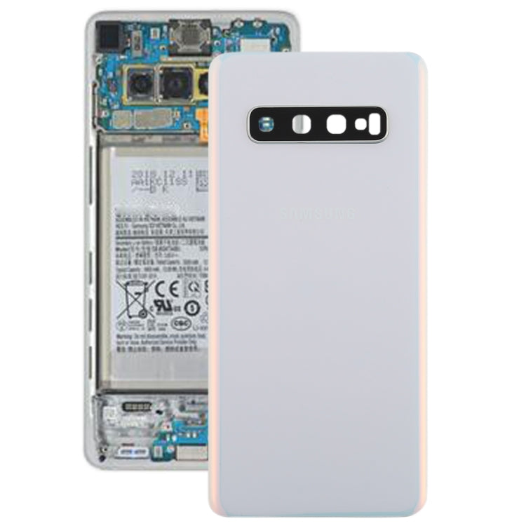 For Galaxy S10 Battery Back Cover with Camera Lens (White) - free shipping - PMc TechLife - Order now!