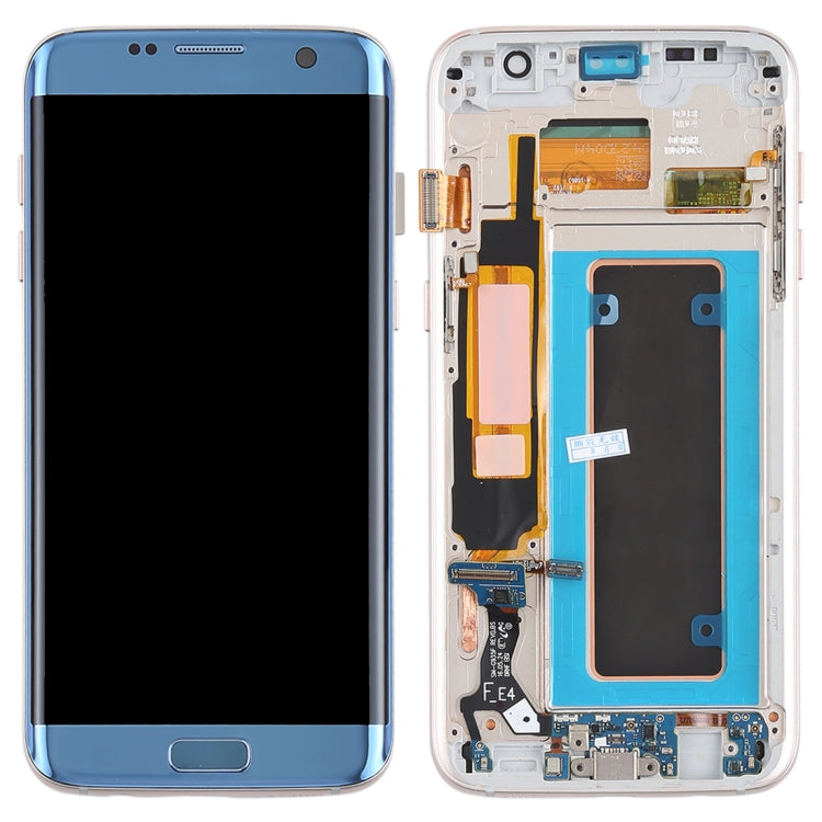 Original Super AMOLED Material LCD Screen and Digitizer Full Assembly(with Frame / Charging Port Flex Cable / Power Button Flex Cable / Volume Button Flex Cable) for Galaxy S7 Edge / G935F / G935FD(Blue) - free shipping - PMc TechLife - Order now!