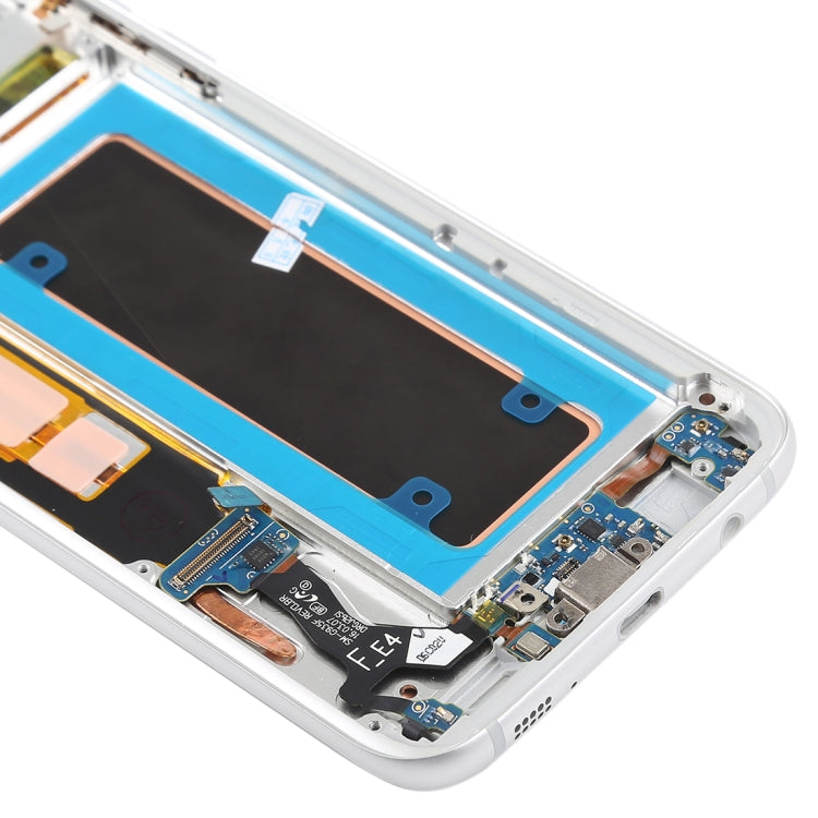 Original Super AMOLED Material LCD Screen and Digitizer Full Assembly(with Frame / Charging Port Flex Cable / Power Button Flex Cable / Volume Button Flex Cable) for Galaxy S7 Edge / G935F / G935FD(Silver) - free shipping - PMc TechLife - Order now!
