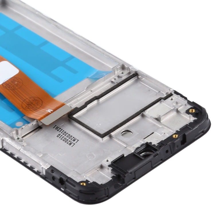 For Samsung Galaxy A01 SM-A015F OEM LCD Screen Digitizer Full Assembly with Frame, Flex Cable Narrow (Black) - free shipping - PMc TechLife - Order now!