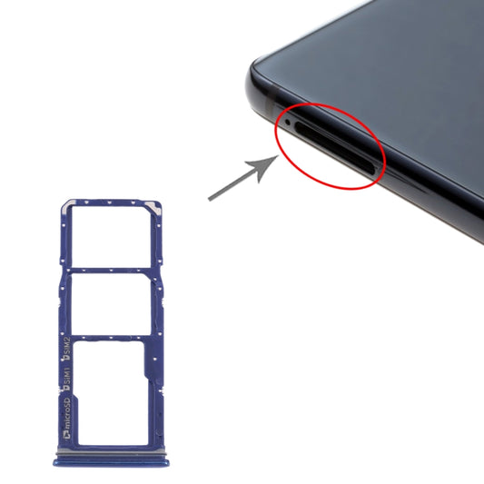 For Samsung Galaxy A9 (2018) SM-A920 SIM Card Tray + SIM Card Tray + Micro SD Card Tray (Blue) - Galaxy A Series Parts by PMC Jewellery | Online Shopping South Africa | PMC Jewellery | Buy Now Pay Later Mobicred