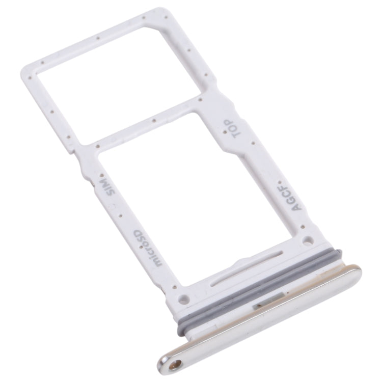 For Samsung Galaxy A73 5G SM-A736B Original SIM Card Tray + SIM Card Tray / Micro SD Card Tray (White) - Card Socket by PMC Jewellery | Online Shopping South Africa | PMC Jewellery | Buy Now Pay Later Mobicred