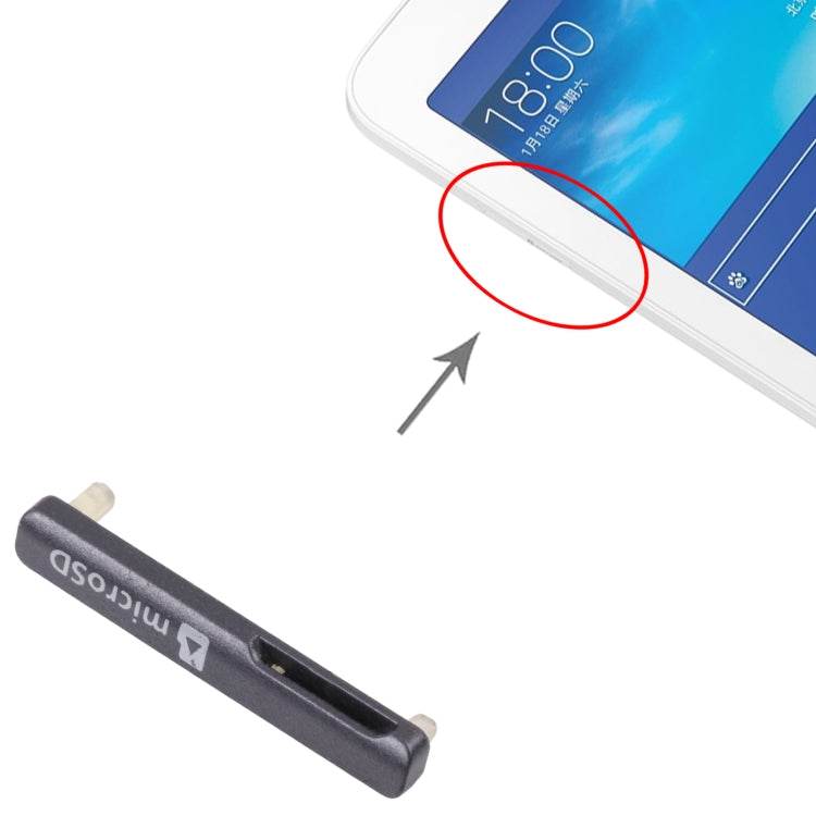 For Samsung Galaxy Tab 3 Lite 7.0 SM-T110/T111 Micro SD Card Anti Dust Cap(Black) - free shipping - PMc TechLife - Order now!