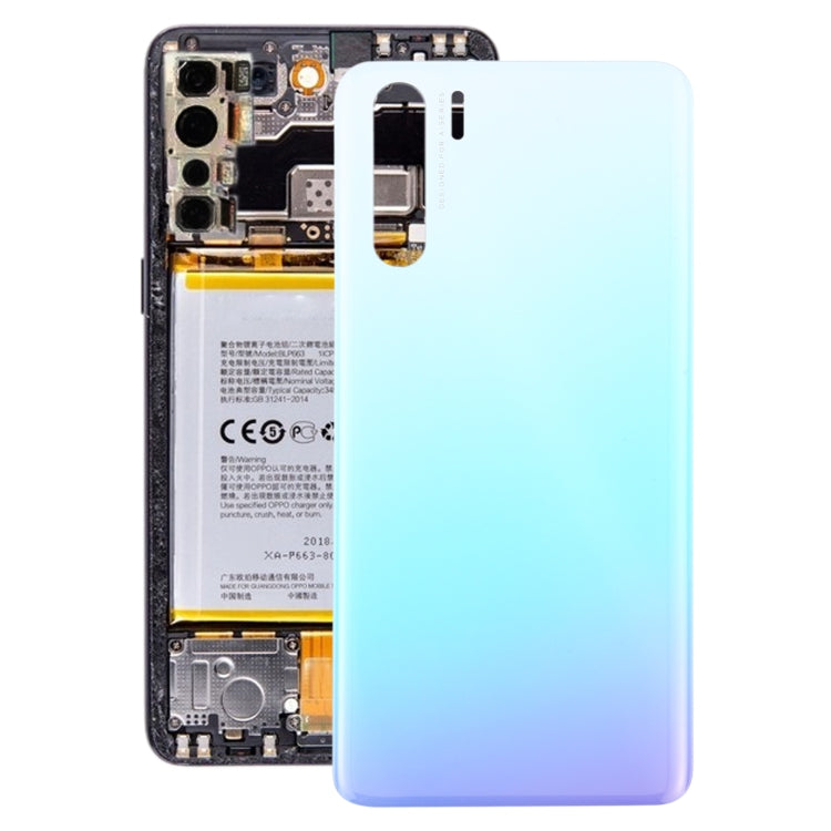 For OPPO A91/F15 PCPM00 CPH2001 CPH2021 Battery Back Cover (Baby Blue) - Back Cover by PMC Jewellery | Online Shopping South Africa | PMC Jewellery | Buy Now Pay Later Mobicred