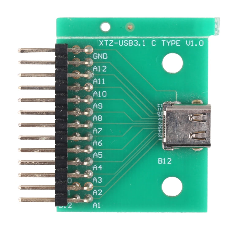 Double-sided Positive and Negative Type C Female Test Board USB 3.1 with PCB 24P Female Connector - free shipping - PMC TechLife - Order now!