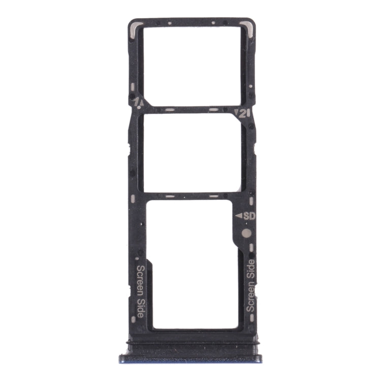 For Tecno Spark 5 Pro KD7 SIM Card Tray + SIM Card Tray + Micro SD Card Tray (Blue) - Card Tray by PMc TechLife | Online Shopping South Africa | PMc TechLife | Buy Now Pay Later Mobicred