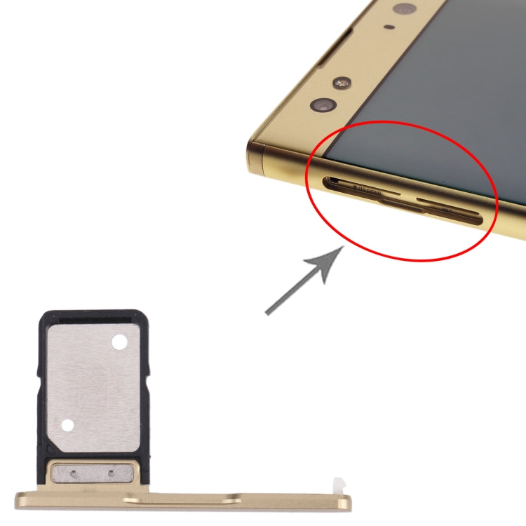 SIM Card Tray for Sony Xperia XA2 Ultra (Gold) - Card Tray by PMC Jewellery | Online Shopping South Africa | PMC Jewellery | Buy Now Pay Later Mobicred